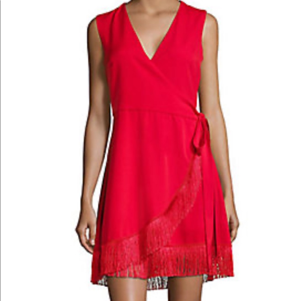 Lea & Viola Fringed Wrap Dress